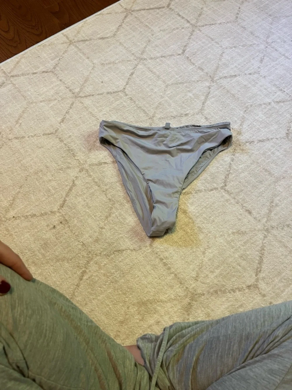 SKIMS Gray High-Cut Bikini Bottom
